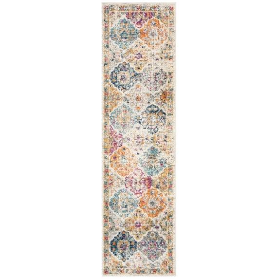 Madison MAD611 Power Loomed Indoor Runner Rug - Cream/Multi - 2'3"x6' - Safavieh