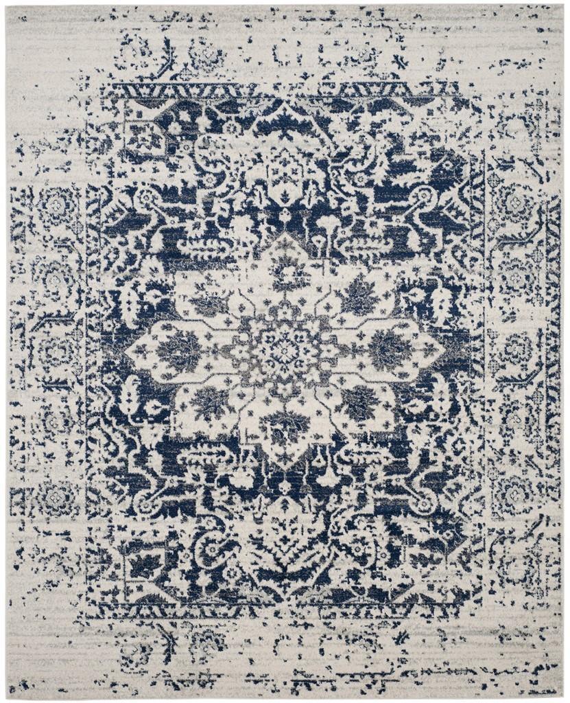 Madison MAD603 Power Loomed Indoor Area Rug - Cream/Navy - 8'x10' - Safavieh