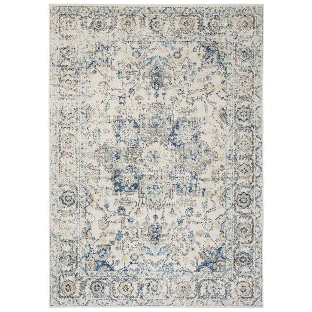Madison MAD603 Power Loomed Indoor Area Rug - Grey/Ivory - 6'7"x9'2" - Safavieh