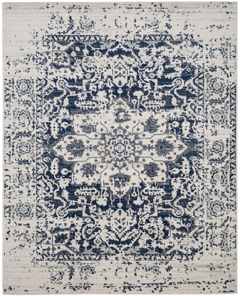 SAFAVIEH Madison Katina Traditional Area Rug, Cream/Navy, 11' x 15'