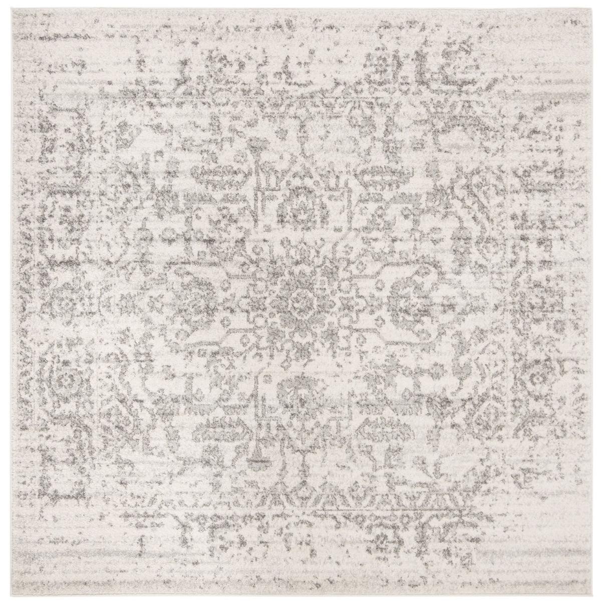 SAFAVIEH Madison Katina Traditional Area Rug, Silver/Ivory, 10' x 10' Square