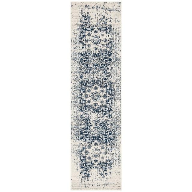 Madison MAD603 Power Loomed Indoor Runner Rug - Cream/Navy - 2'3"x6' - Safavieh
