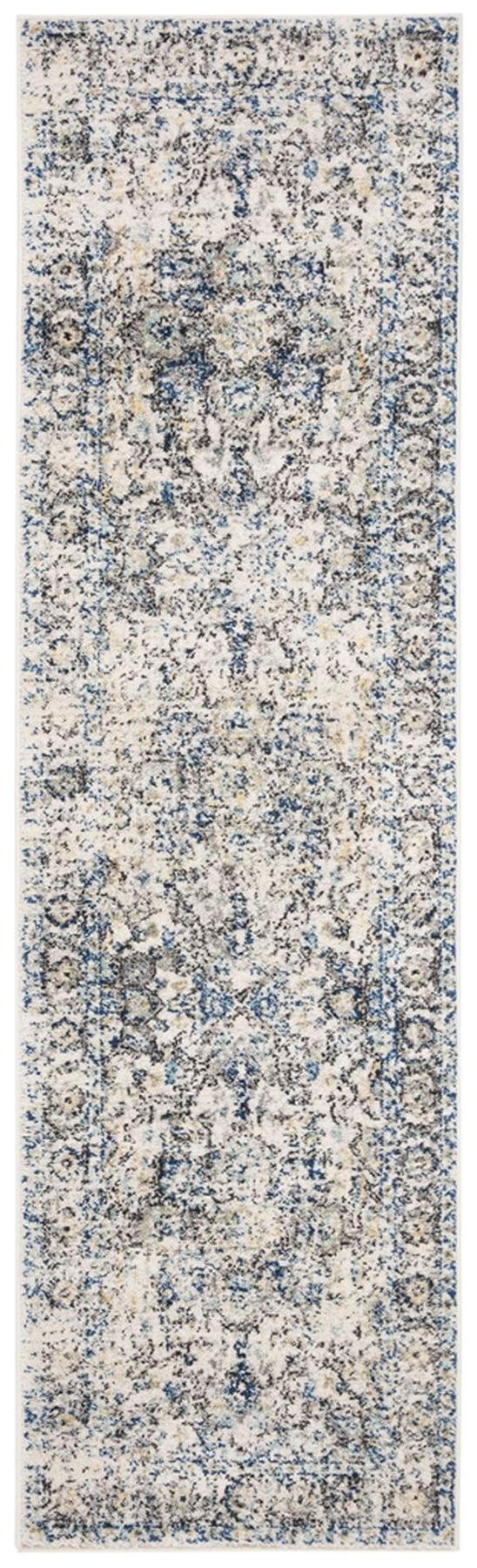 SAFAVIEH Madison Katina Traditional Runner Rug, Grey/Ivory, 2'3" x 18'