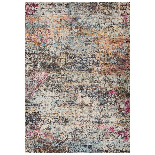 Madison MAD460 Power Loomed Indoor Area Rug - Black/Gold - 6'x9' - Safavieh