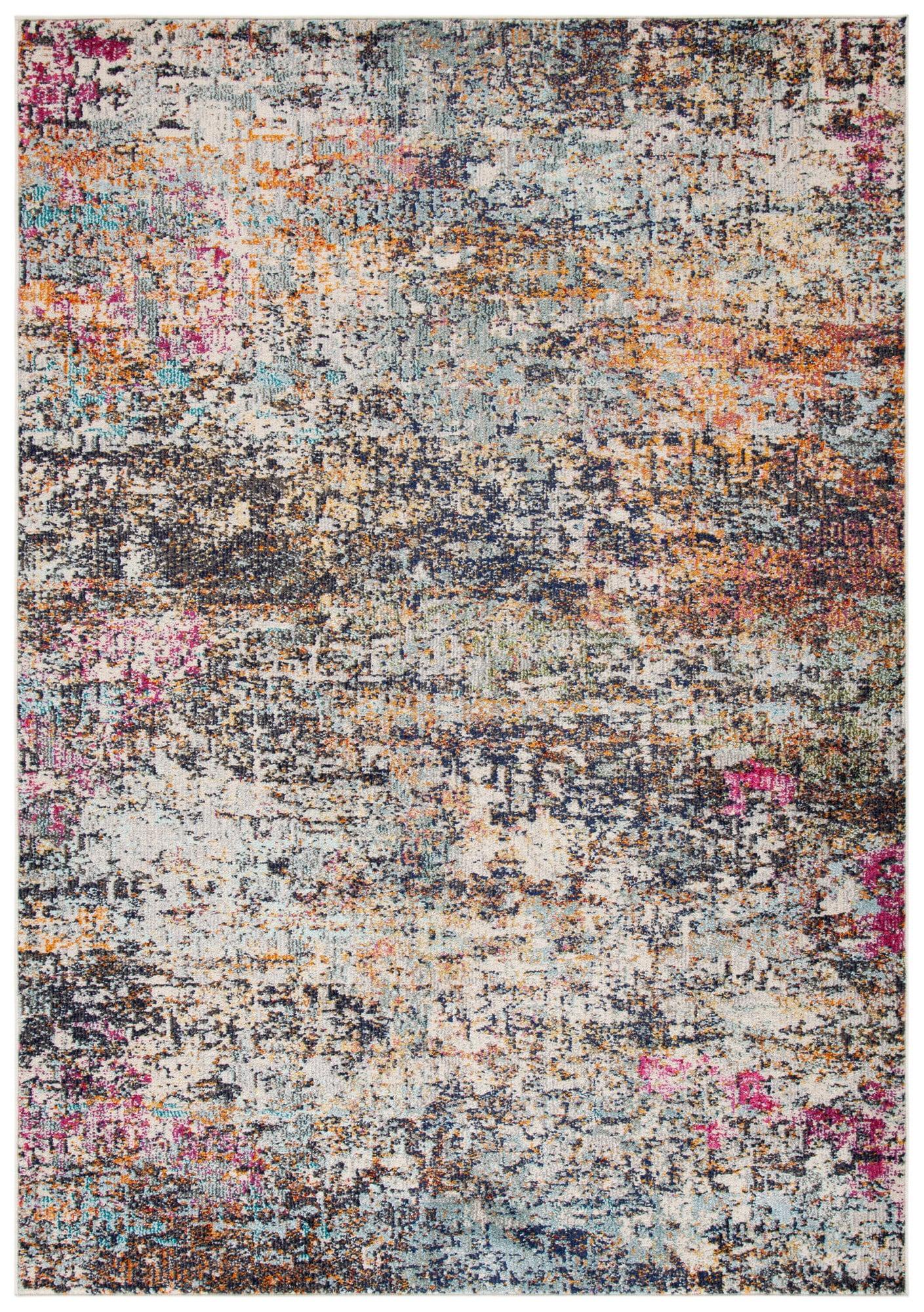 Madison MAD460 Power Loomed Indoor Area Rug - Black/Gold - 6'x9' - Safavieh