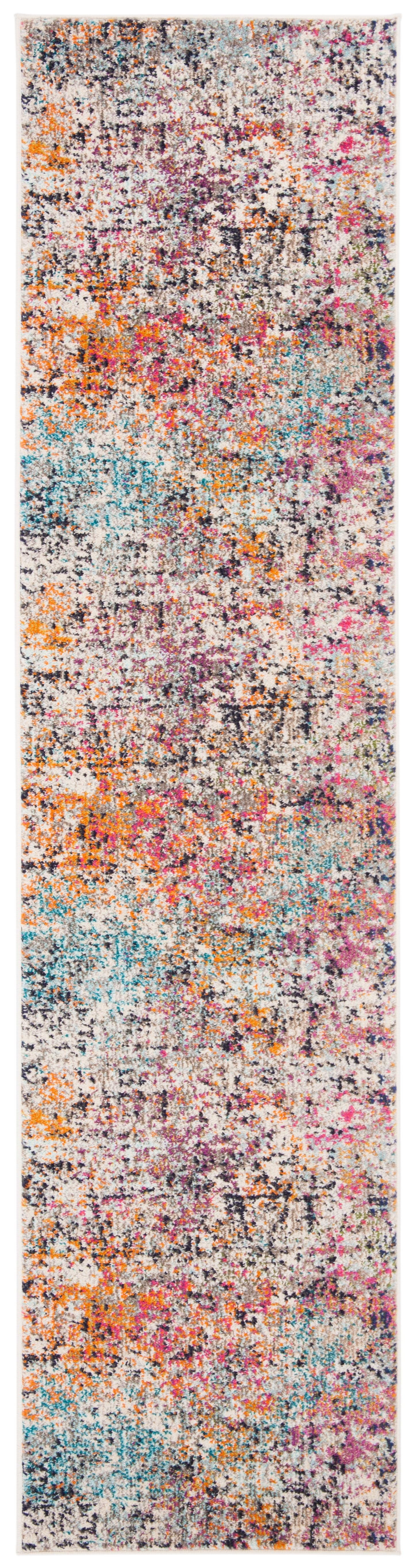 Madison MAD460 Power Loomed Indoor Runner Rug - Grey/Pink - 2'2"x10' - Safavieh