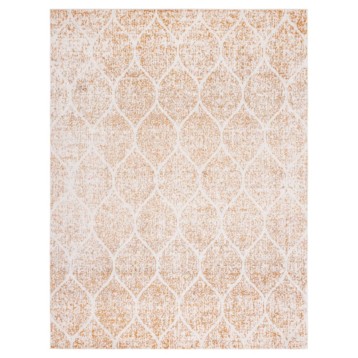 Madison MAD604 Power Loomed Indoor Area Rug - Cream/Orange - 4'x6' - Safavieh
