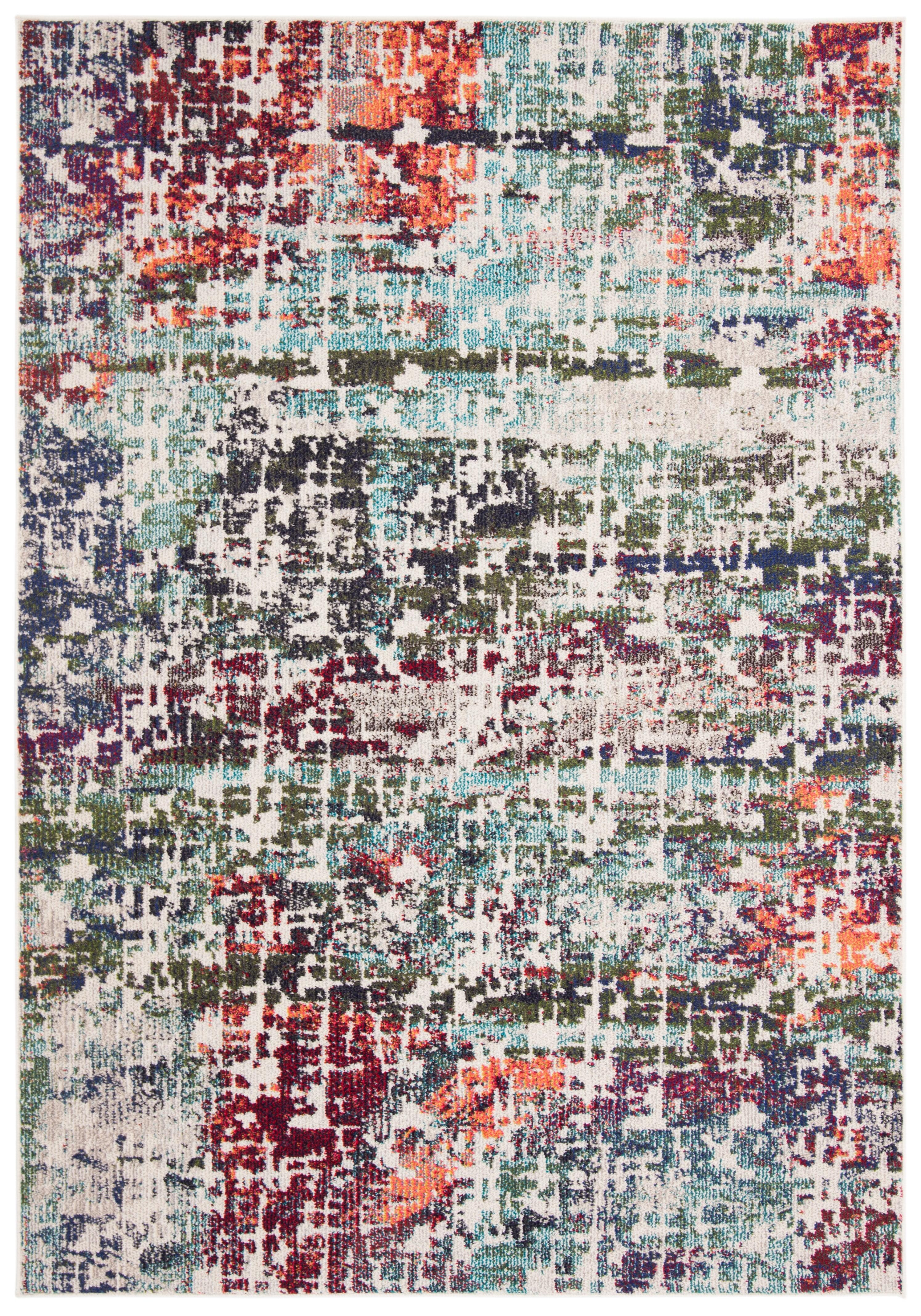 Madison MAD469 Power Loomed Indoor Area Rug - Blue/Green - 5'3"x7'6" - Safavieh