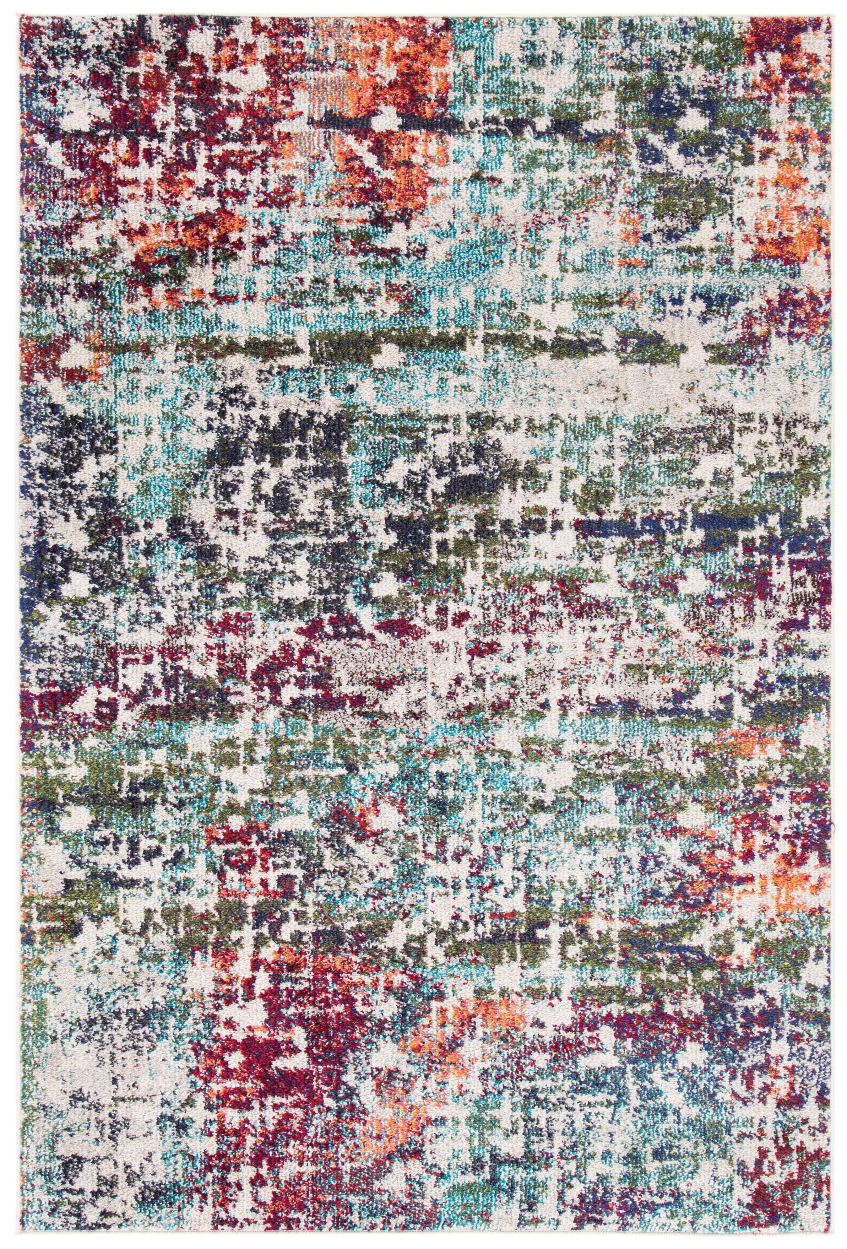 Madison MAD469 Power Loomed Indoor Area Rug - Blue/Green - 4'x6' - Safavieh