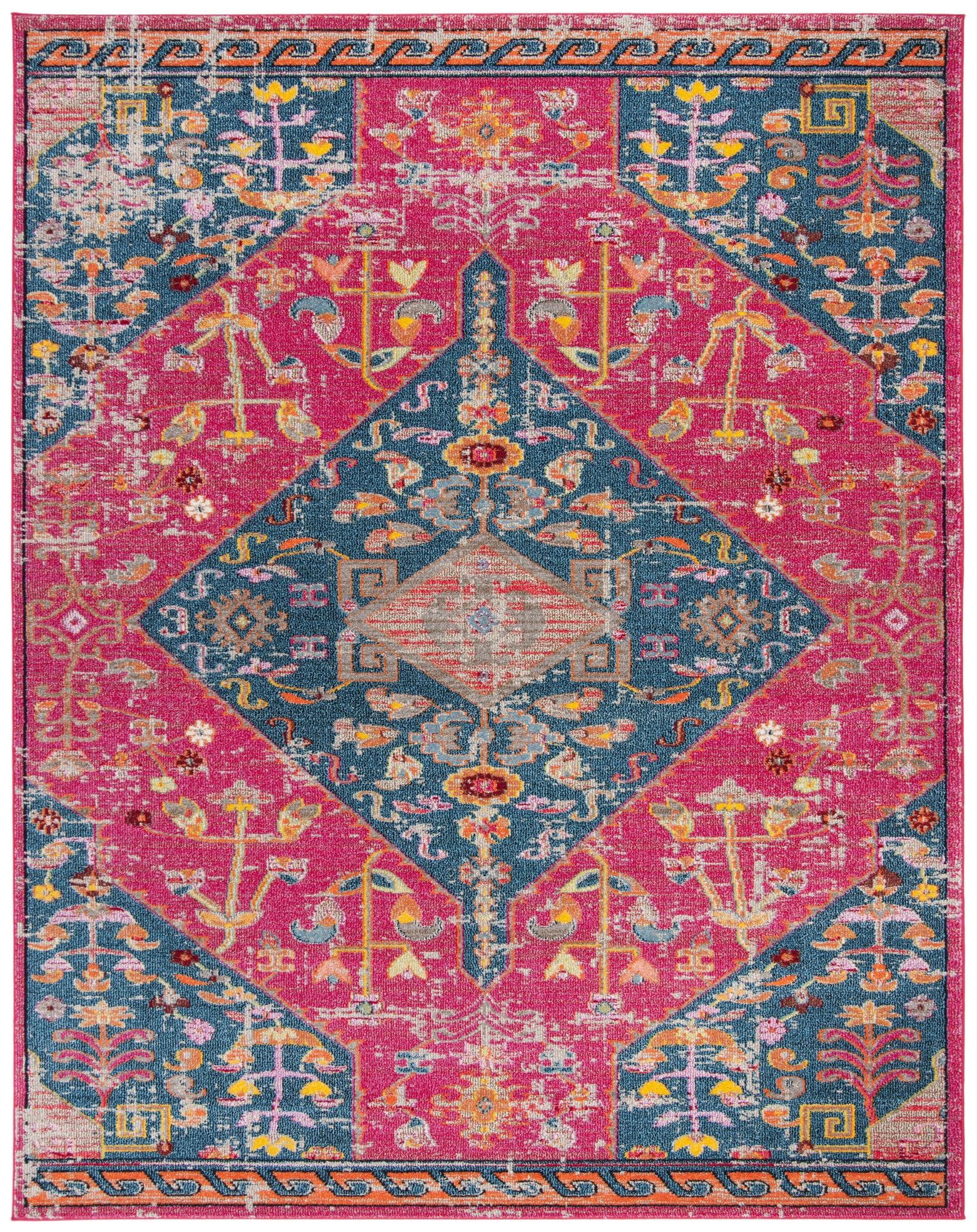 Multicolor Geometric Floral 8' x 10' Area Rug