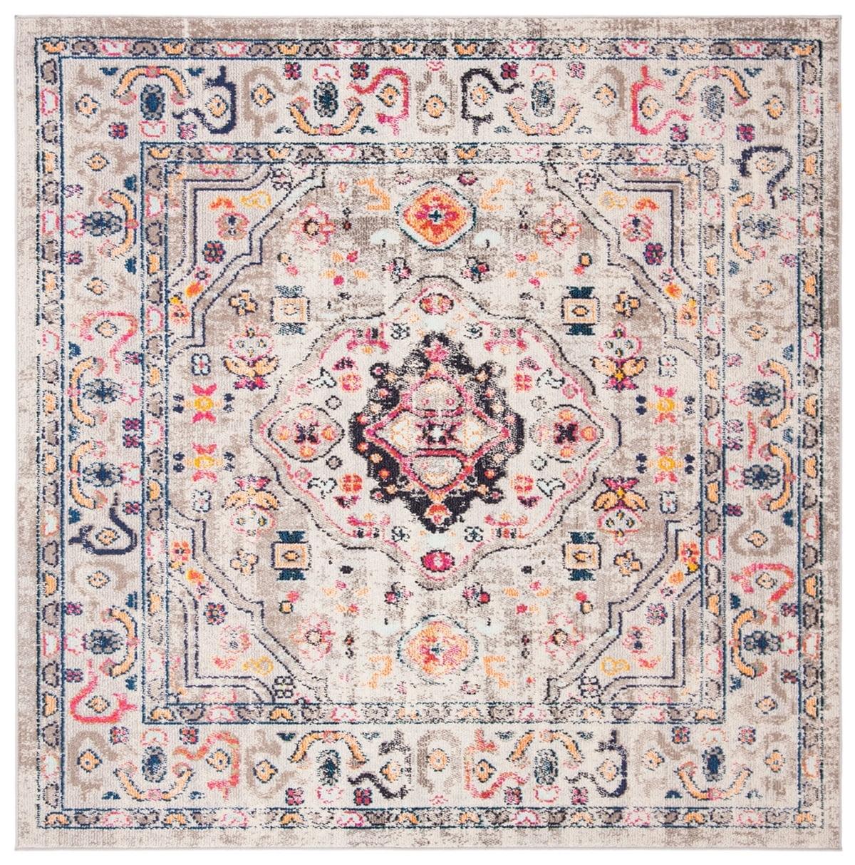 Madison MAD468 Power Loomed Indoor Accent Rug - Grey/Blue - 3'x3' - Safavieh