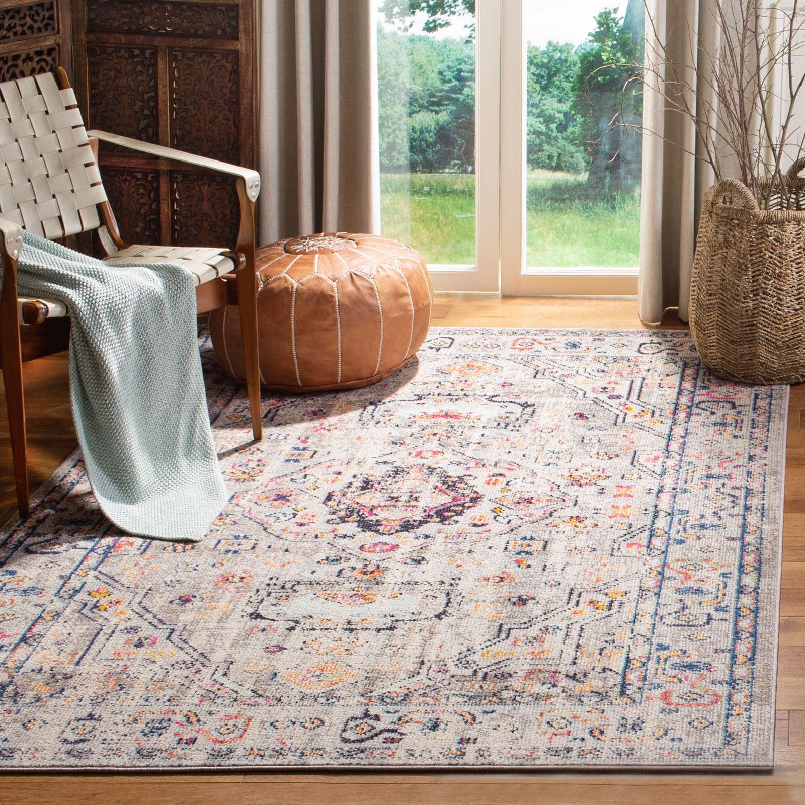 Madison MAD468 Power Loomed Indoor Area Rug - Grey/Blue - 6'7"x6'7" - Safavieh