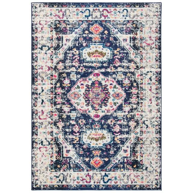 Madison MAD468 Power Loomed Area Rug - Navy/Ivory - 5'3"x7'6" - Safavieh.
