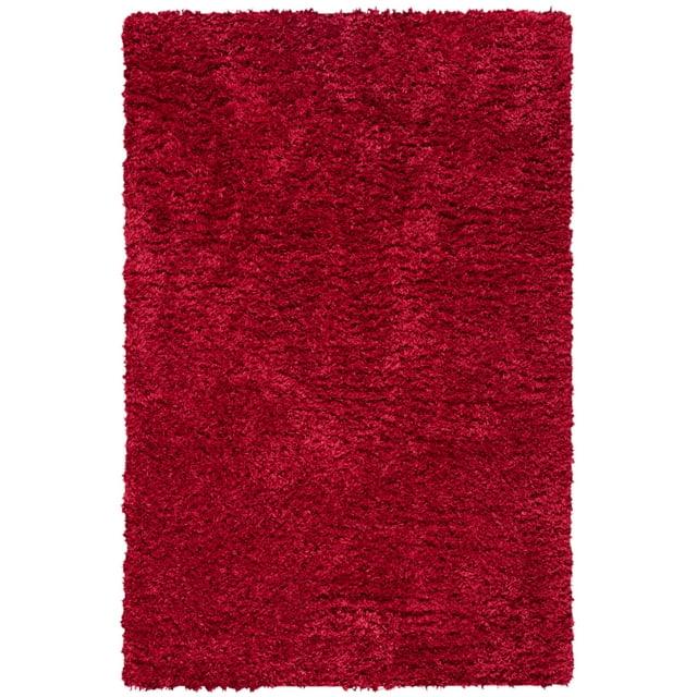Madrid Shag 200 MDG256 Power Loomed Indoor Area Rug - Red - 4'x6' - Safavieh