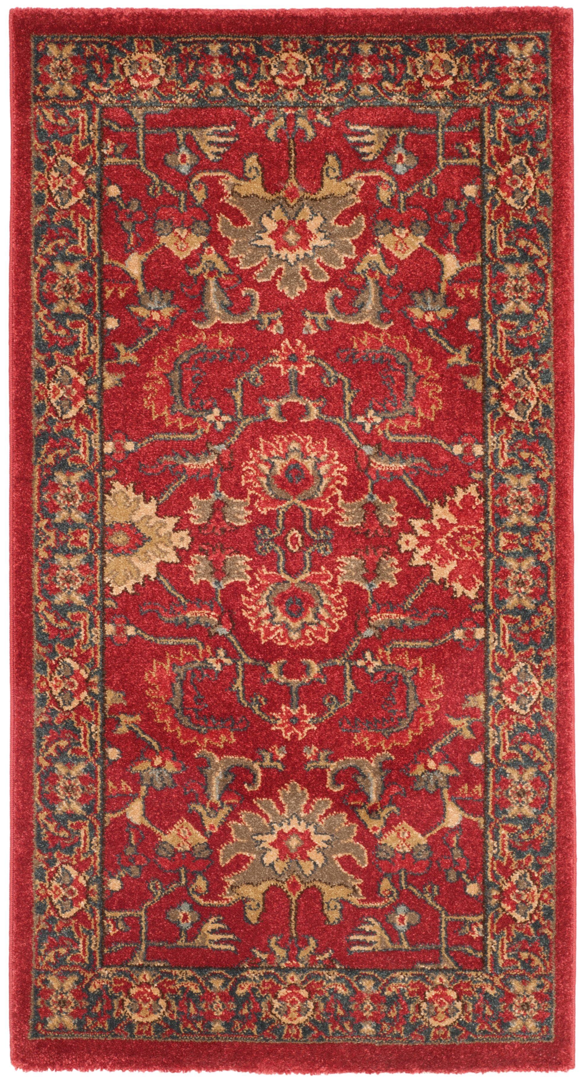 Mahal MAH693 Power Loomed Indoor Accent Rug - Red/Navy - 2'2"x4' - Safavieh