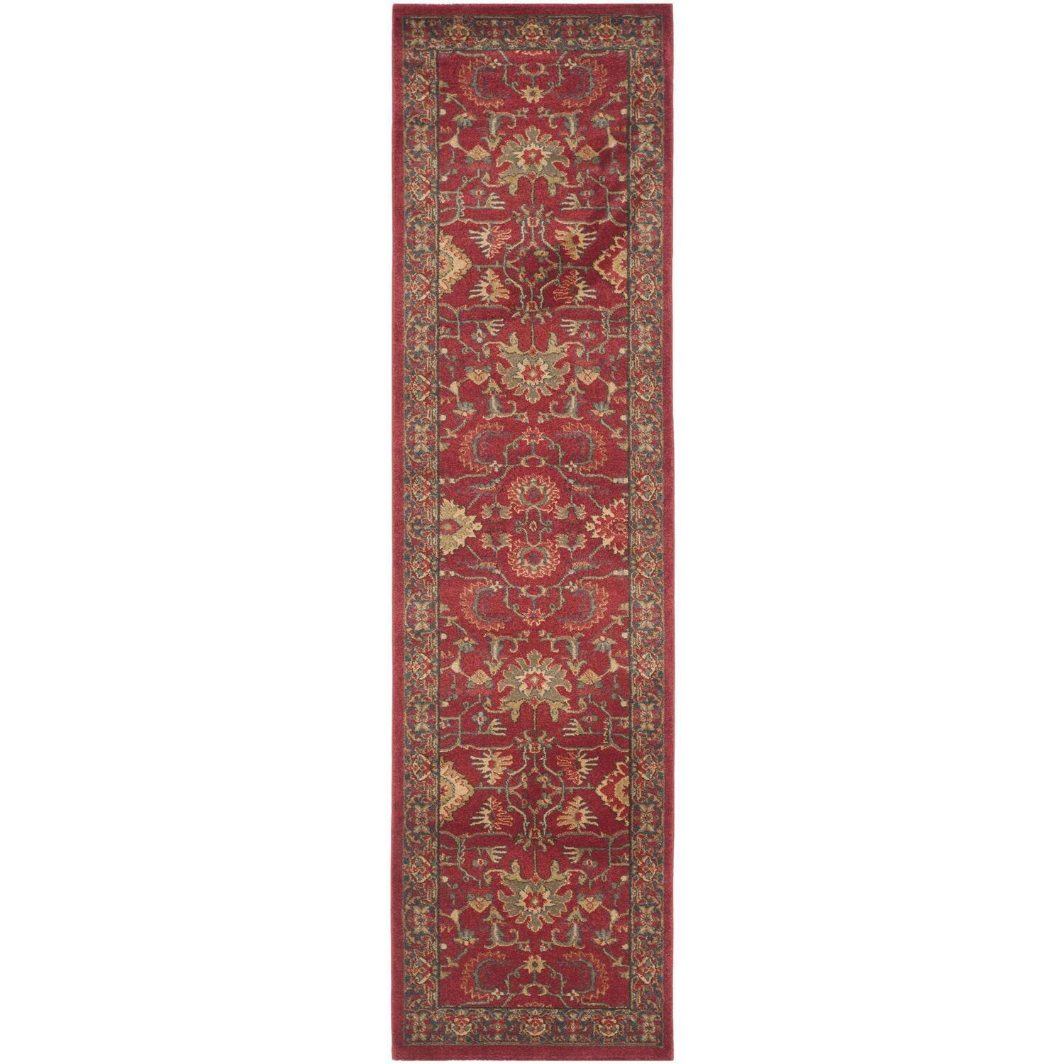 Mahal MAH693 Power Loomed Indoor Runner Rug - Red/Navy - 2'2"x8' - Safavieh