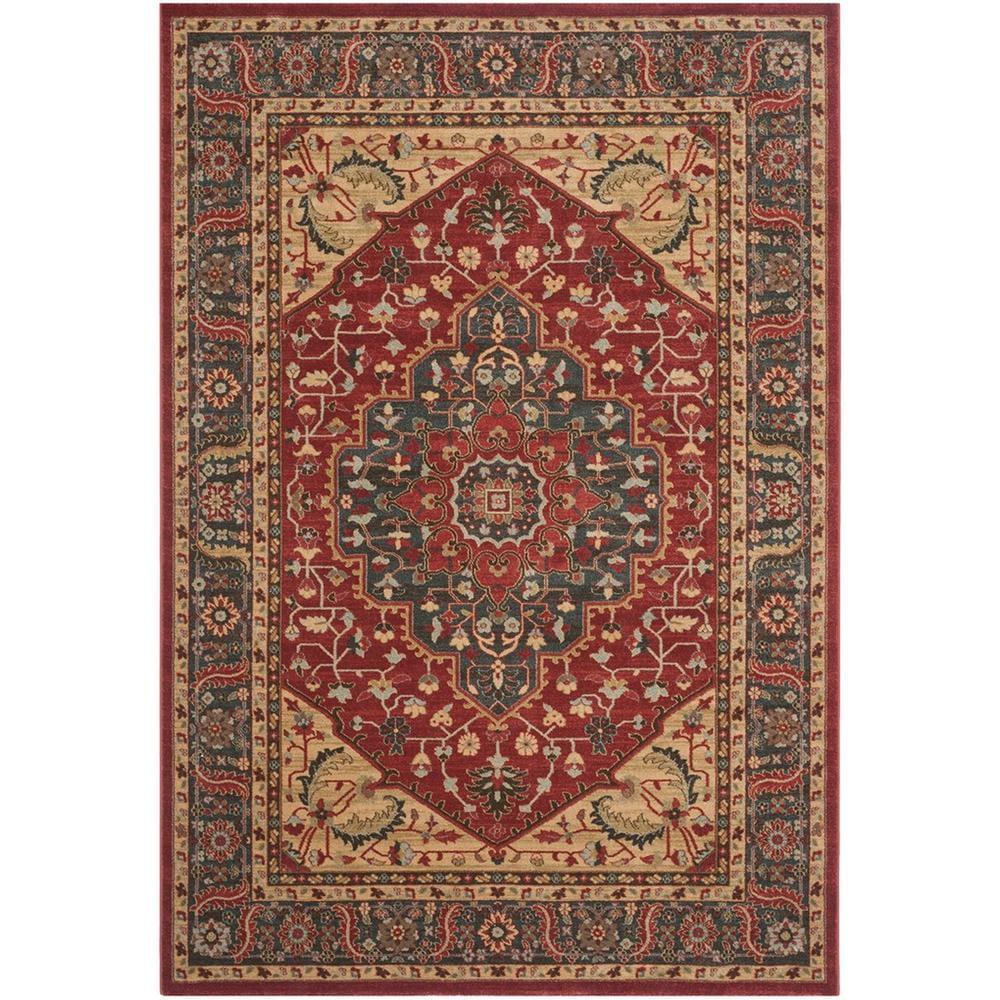 Mahal MAH621 Power Loomed Indoor Area Rug - Navy/Red - 6'7"x9'2" - Safavieh.