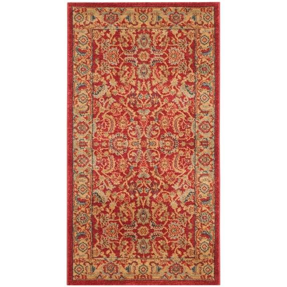 Mahal MAH699 Power Loomed Indoor Accent Rug - Red/Natural - 2'2"x4' - Safavieh.