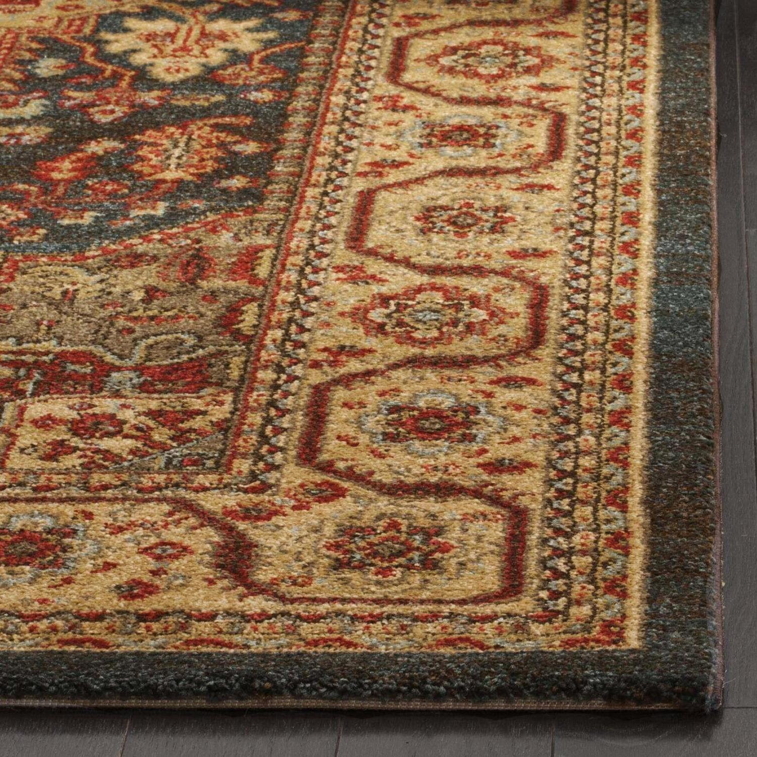 Mahal MAH656 Power Loomed Area Rug - Navy/Natural - 5'1"x7'7" - Safavieh.
