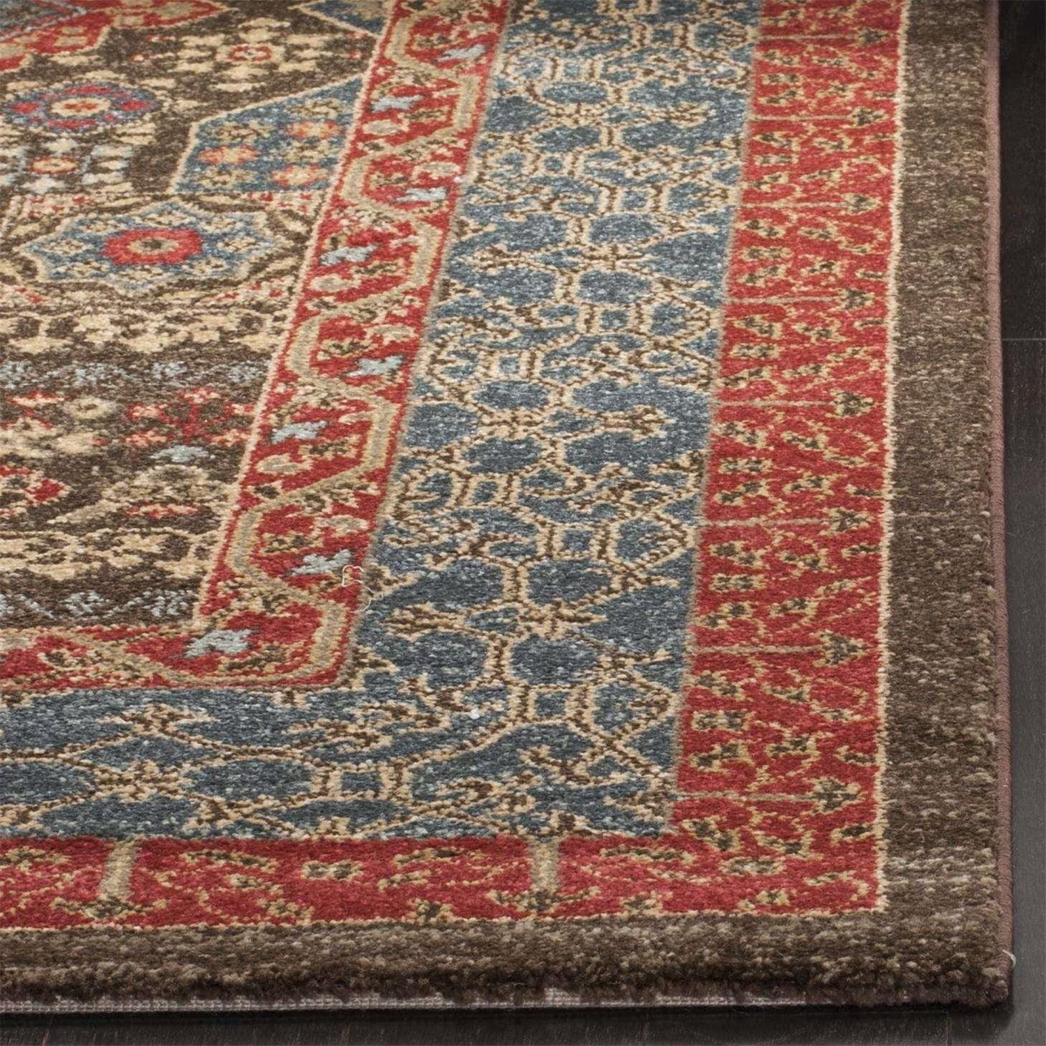Mahal MAH620 Power Loomed Indoor Area Rug - Navy/Red - 5'1"x7'7" - Safavieh.
