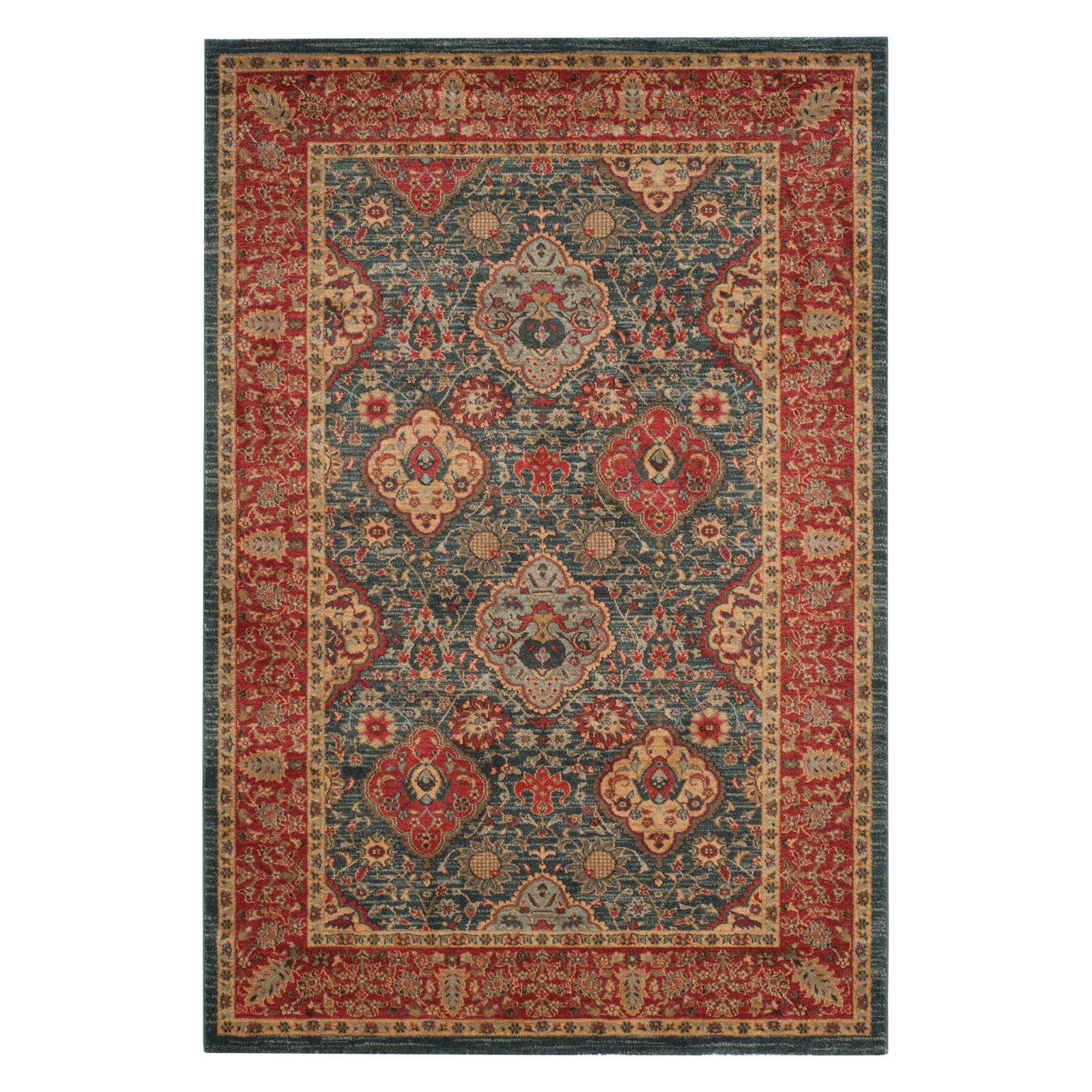 Mahal MAH655 Power Loomed Indoor Runner Rug - Navy/Red - 2'2"x6' - Safavieh.