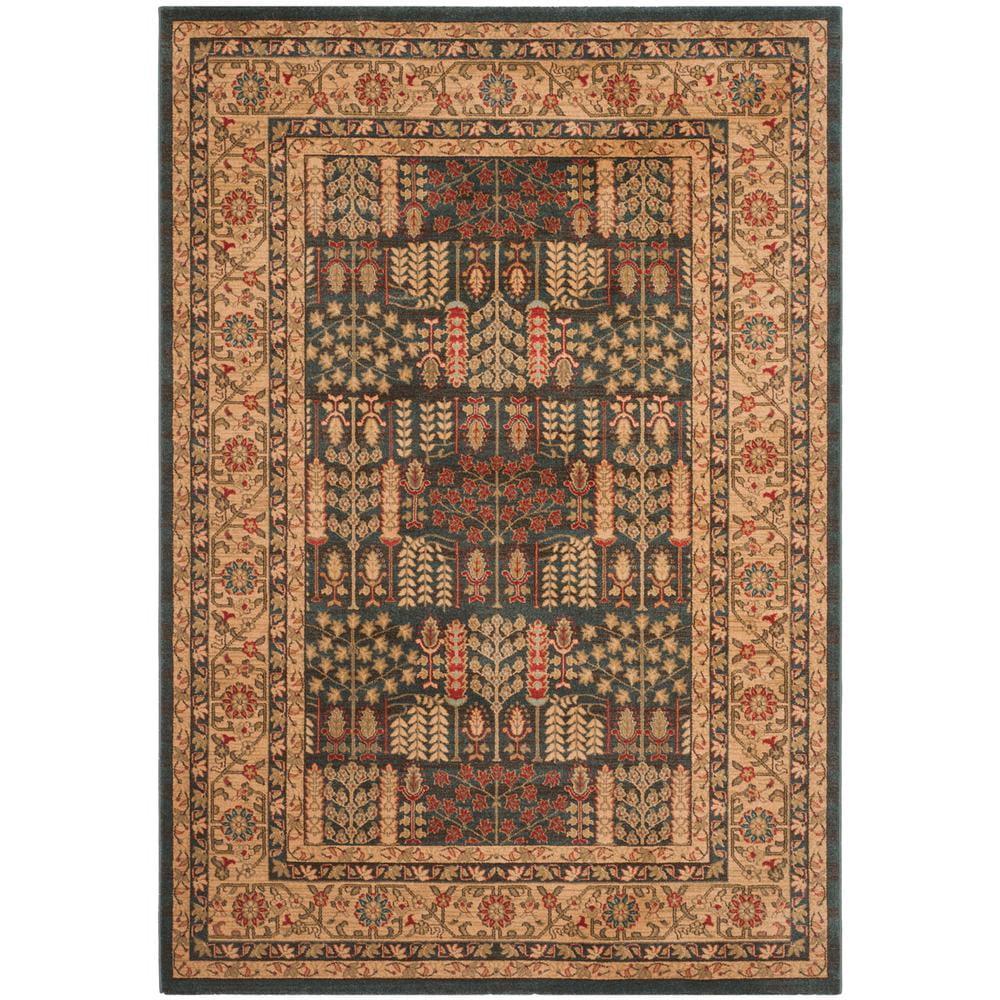 Mahal MAH697 Power Loomed Indoor Area Rug - Navy/Natural - 6'7"x9'2" - Safavieh.