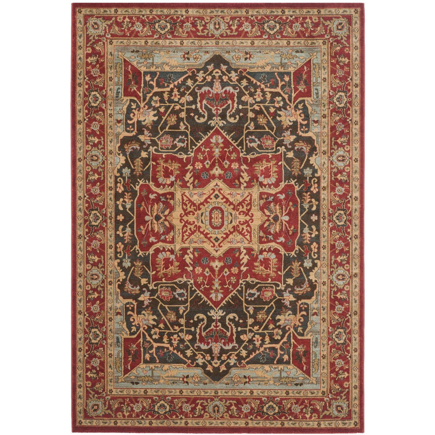 Mahal MAH625 Power Loomed Indoor Area Rug - Red/Red - 6'7"x9'2" - Safavieh.