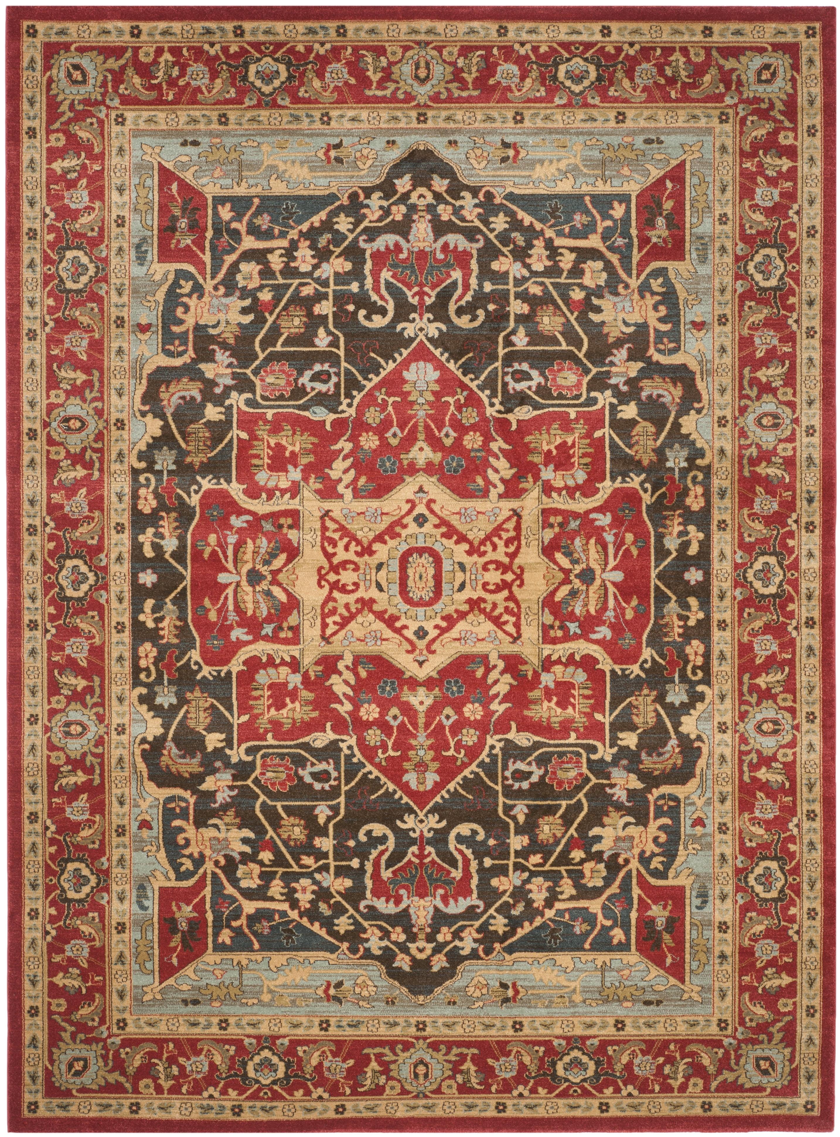 Mahal MAH625 Power Loomed Area Rug - Red/Red - 8'x10' - Safavieh.