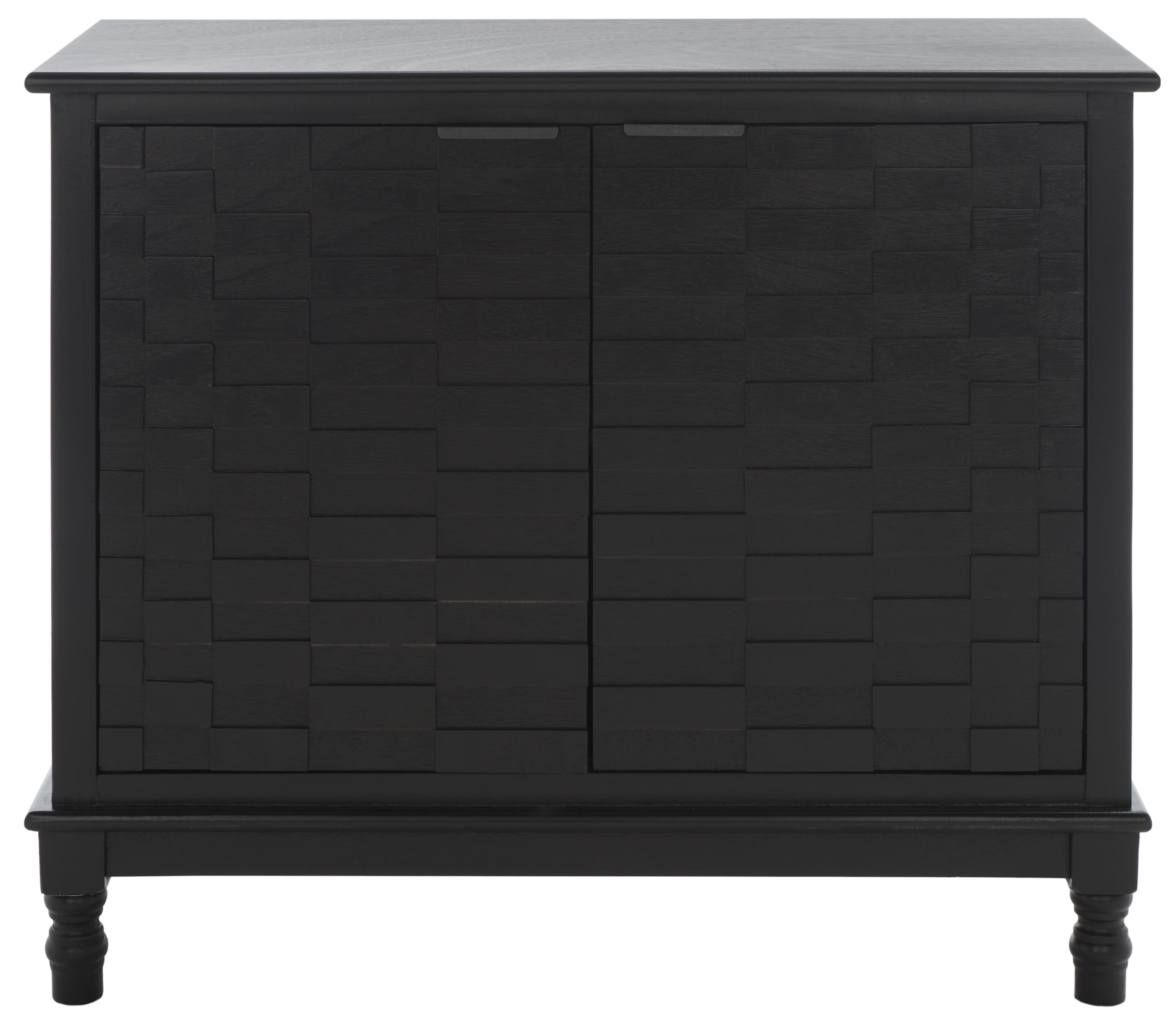 SAFAVIEH Malcolm Contemporary Black Storage Console Table (29.5 in. W x 13.4 in. D x 26 in. H)