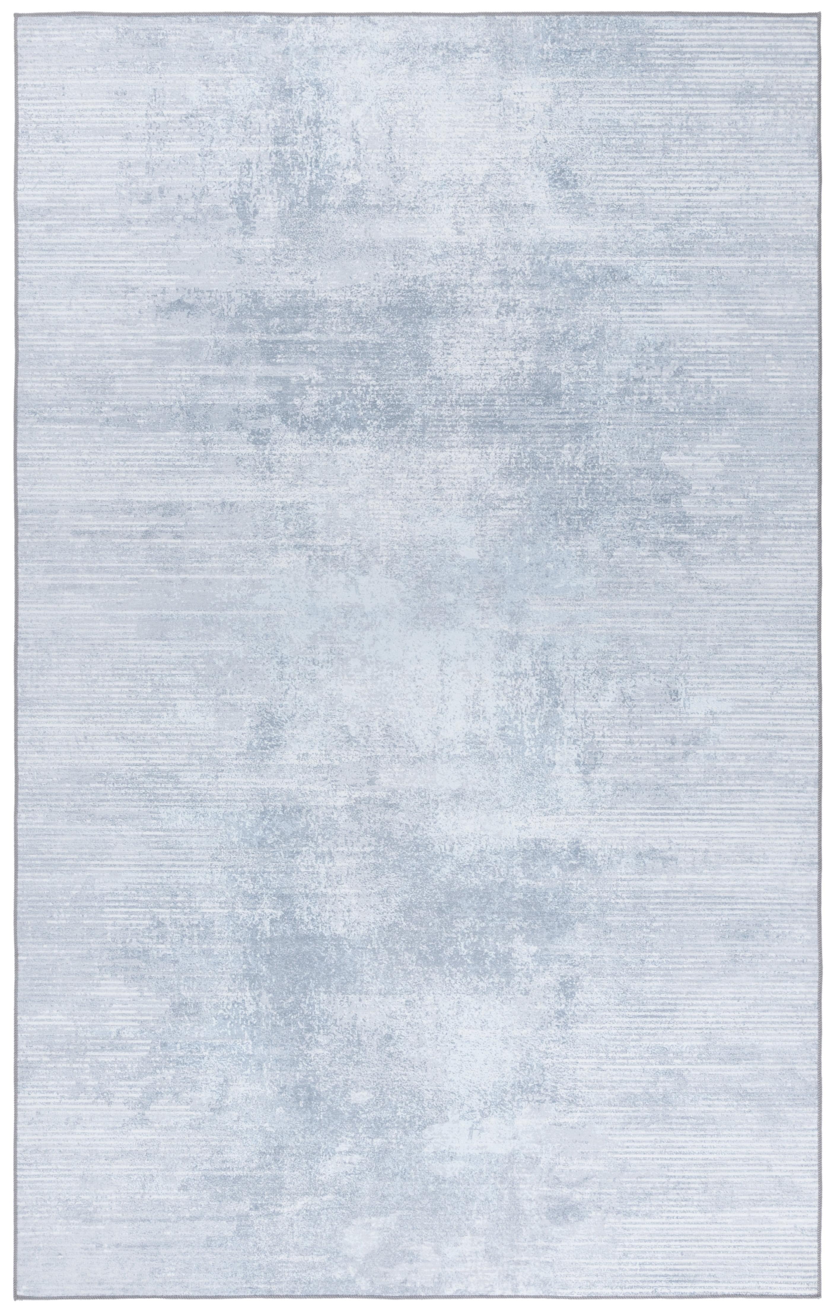 Gray Abstract 8' x 10' Washable Synthetic Rug