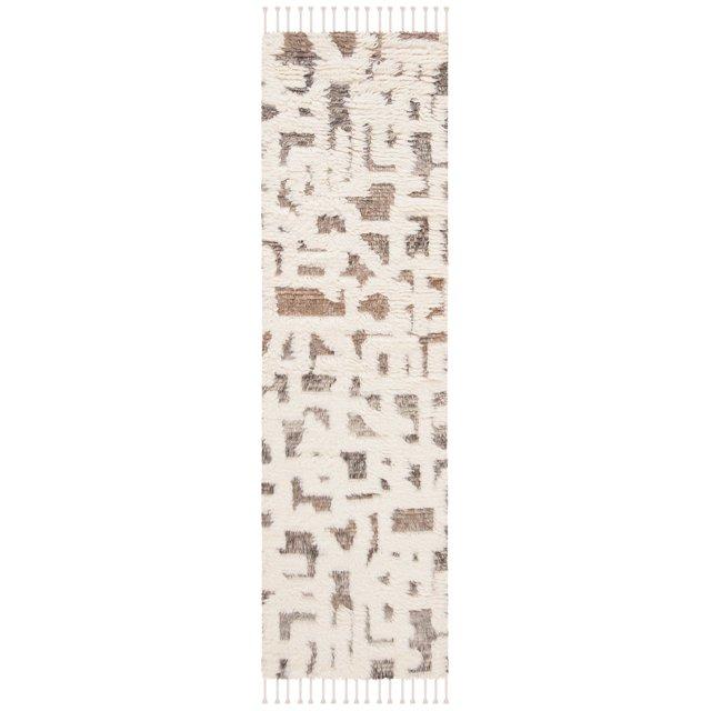 Manhattan MAN458 Hand Knotted Runner Rug - Ivory/Grey - 2'3"x8' - Safavieh.