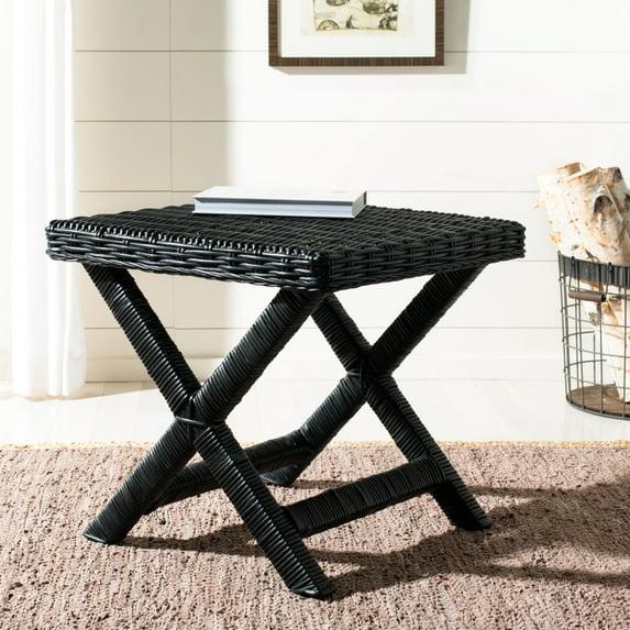 Manor Ottoman - FOX6529 - Black - Safavieh Couture