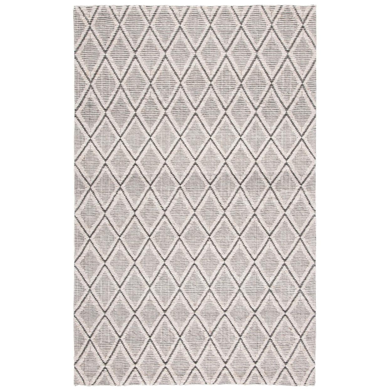 Marbella MRB321 Hand Woven Indoor Area Rug - Silver/Black - 8'x10' - Safavieh