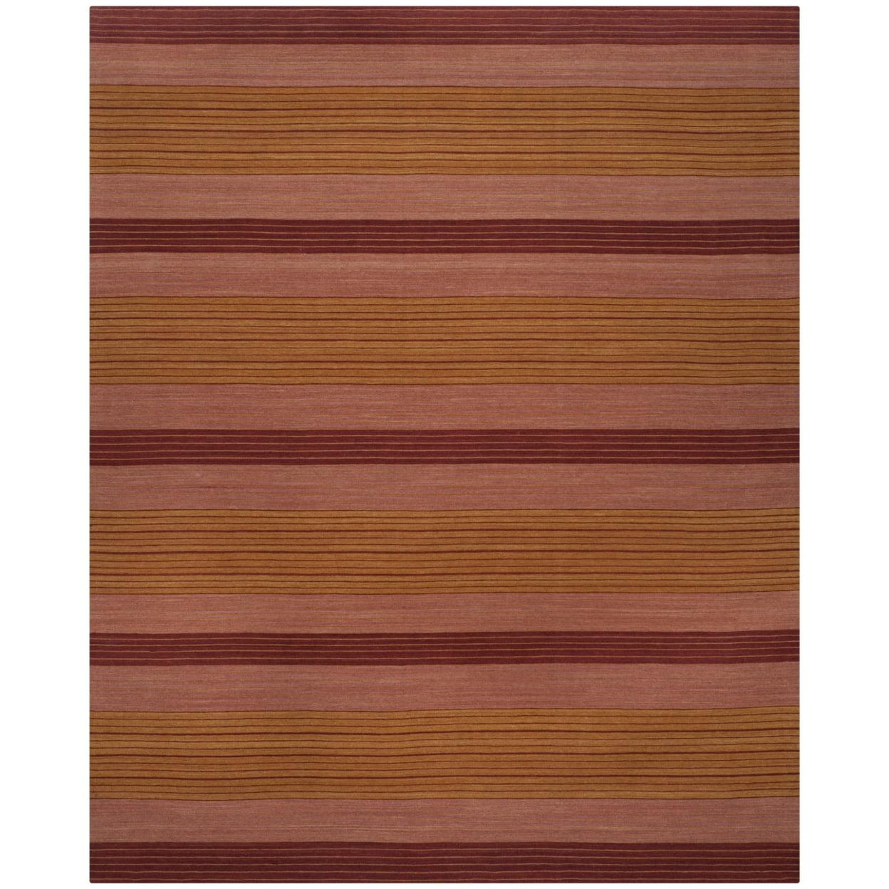 Hand-Loomed Rust Red Marbella Wool-Cotton 4' x 6' Area Rug