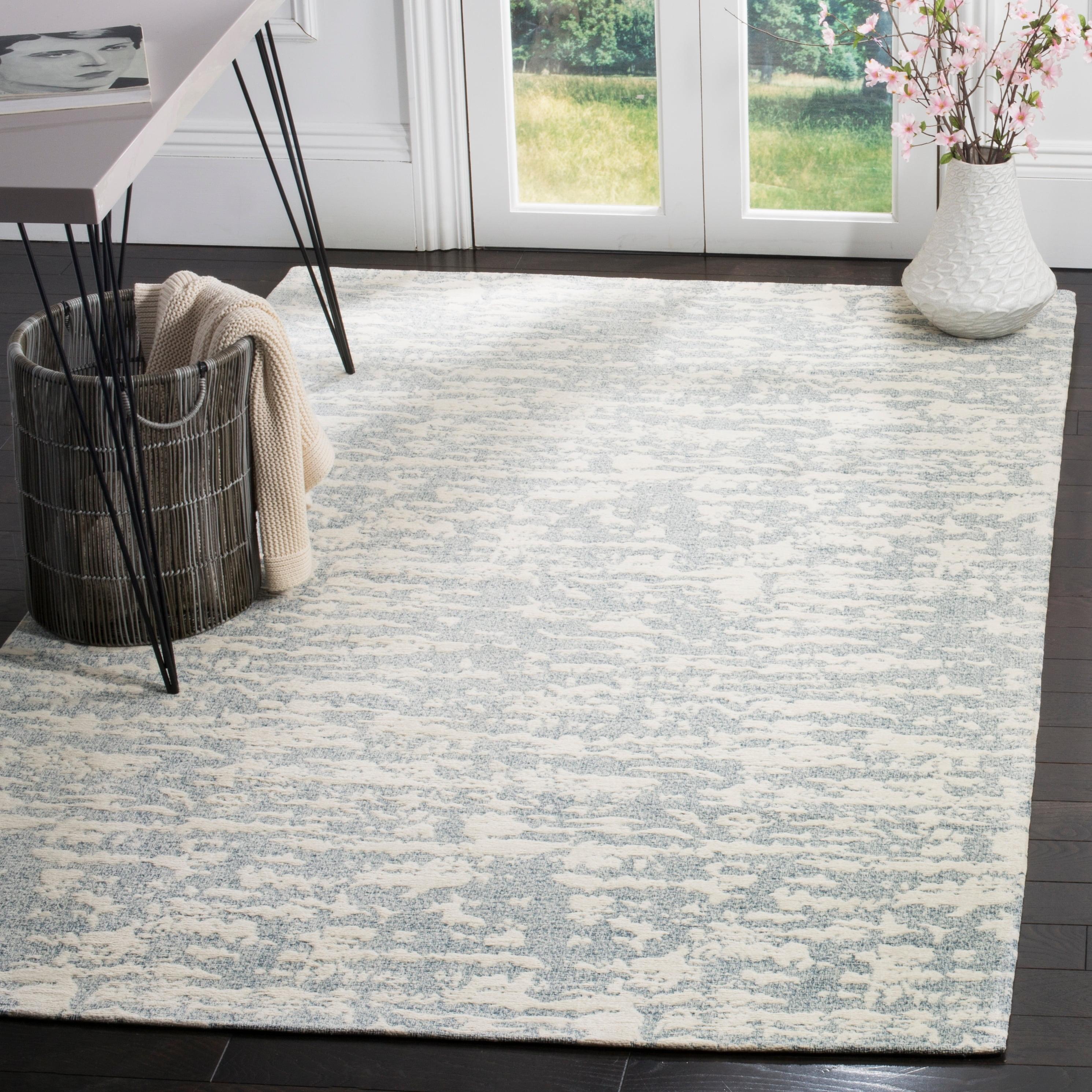 Marbella MRB631 Hand Loomed Indoor Area Rug - Blue/Ivory - 5'x8' - Safavieh.