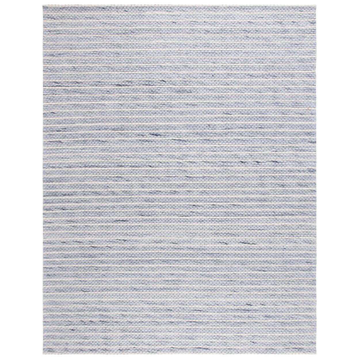 SAFAVIEH Marbella Cassandra Distressed Area Rug, Blue/Ivory, 8' x 10'
