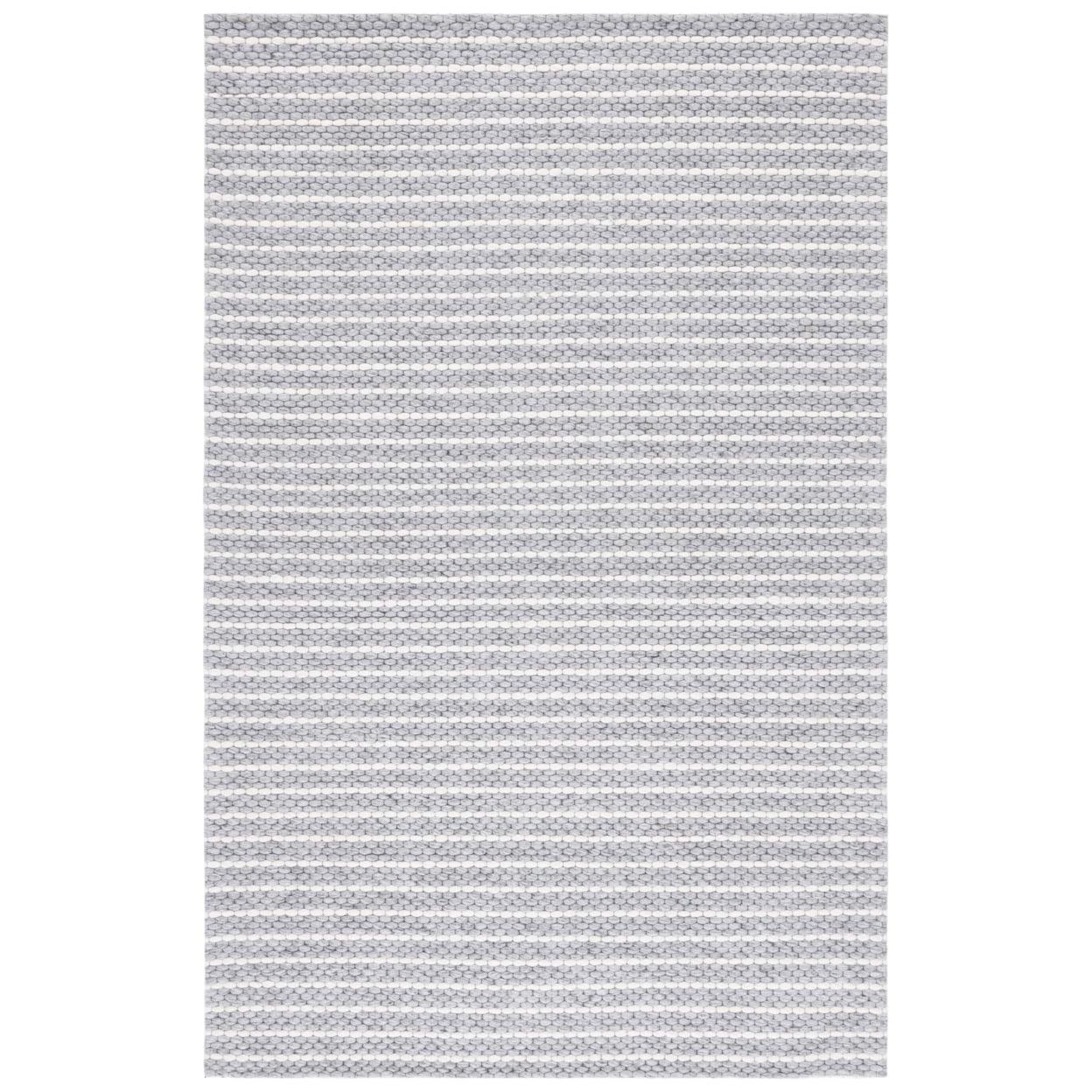 Marbella MRB207 Hand Woven Indoor Accent Rug - Grey/Ivory - 4'x6' - Safavieh