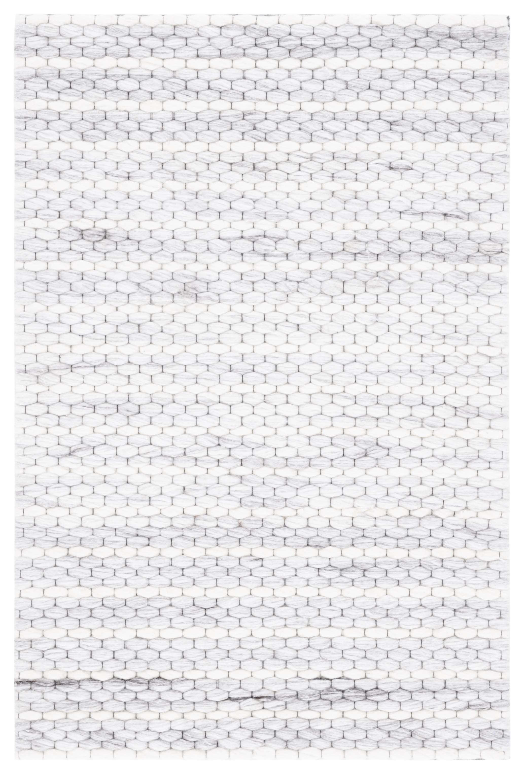 Marbella MRB207 Hand Woven Indoor Accent Rug - Light Grey/Ivory - 3'x5' - Safavieh