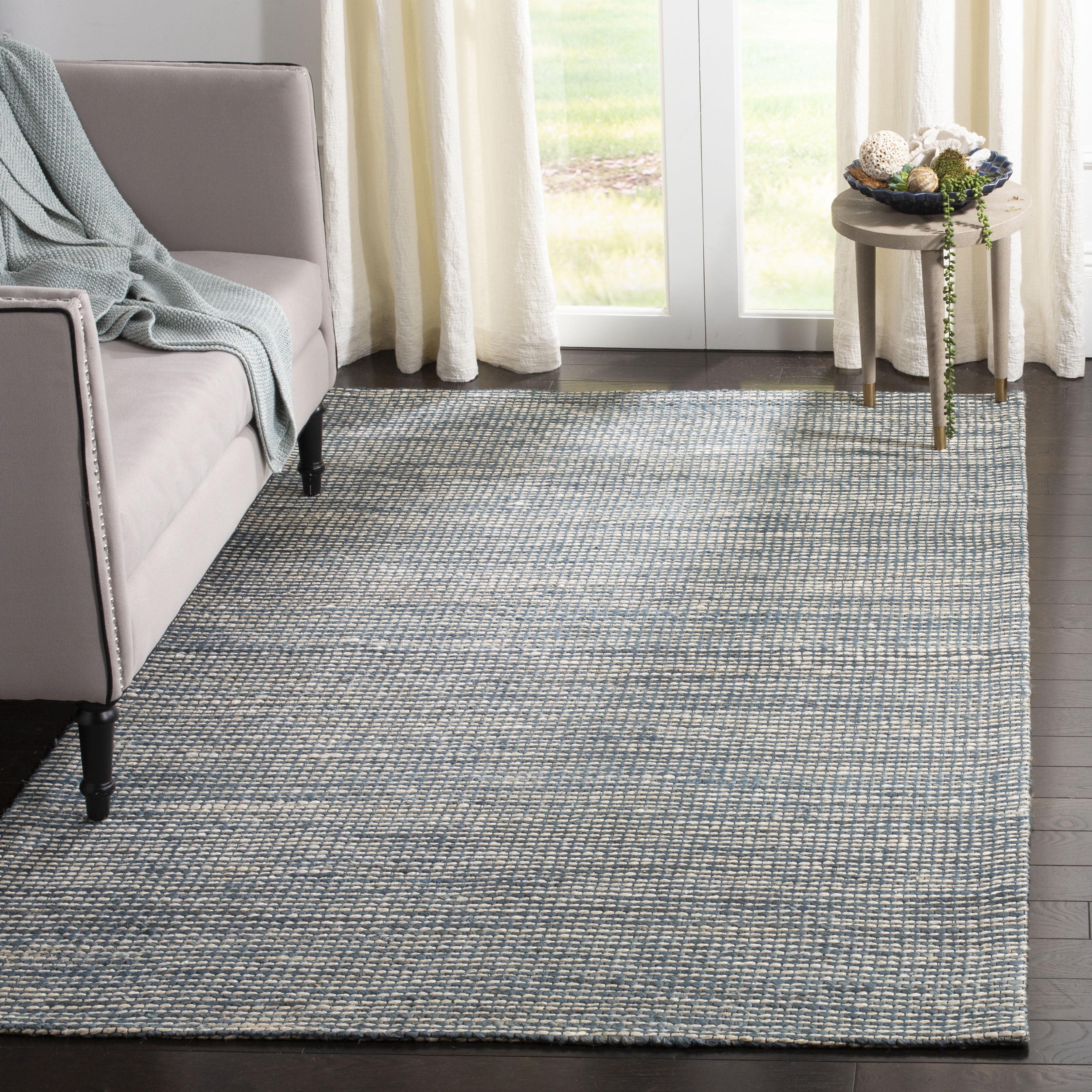 SAFAVIEH Marbella Christina Solid Area Rug, Blue/Ivory, 3' x 5'