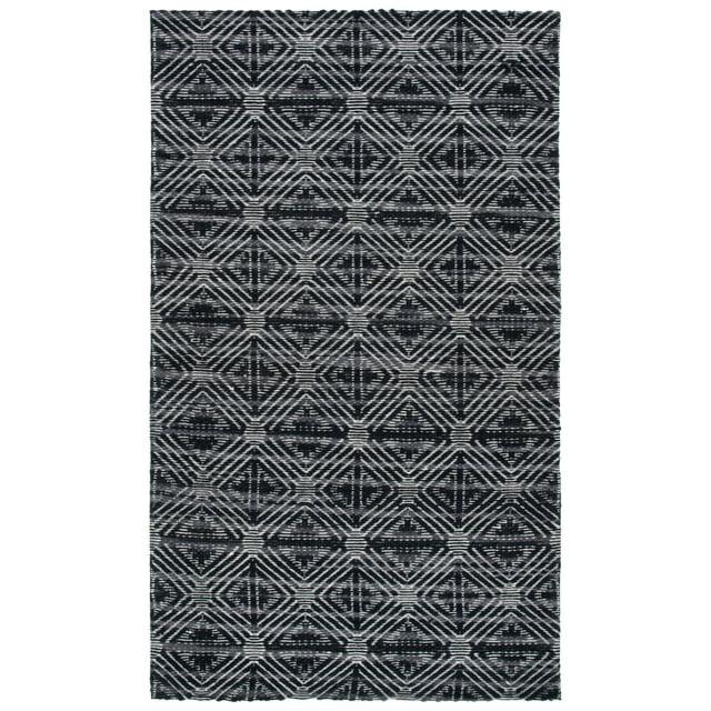 Marbella MRB451 Hand Loomed Area Rug - Black/Ivory - 6'x9' - Safavieh.