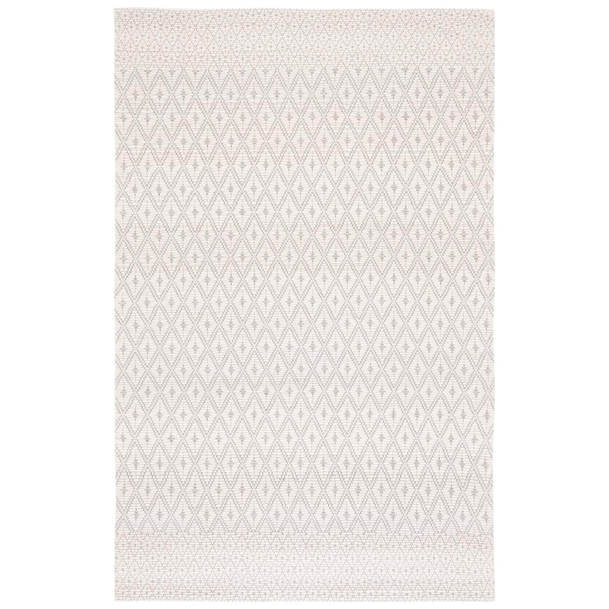 Marbella MRB752 Hand Woven Indoor Accent Rug - Ivory/Black - 4'x6' - Safavieh