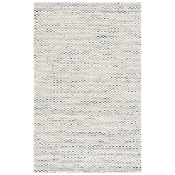 Marbella MRB158 Hand Woven Indoor Area Rug - White/Navy - 9'x12' - Safavieh