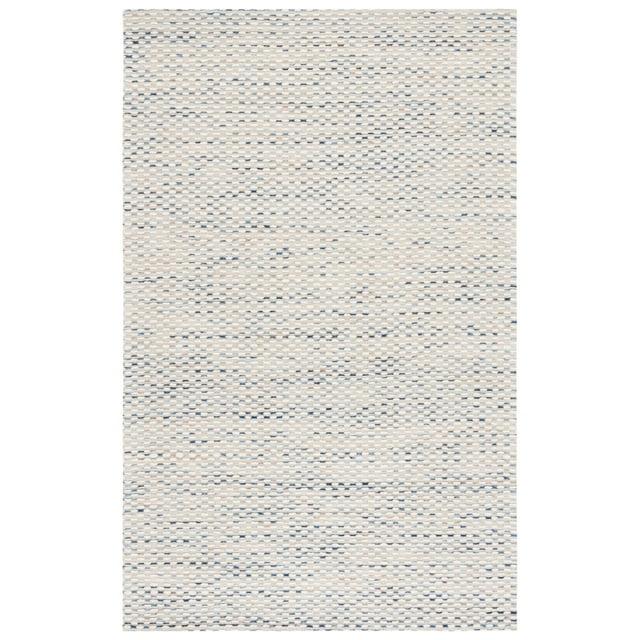 Marbella MRB158 Hand Woven Indoor Area Rug - White/Navy - 9'x12' - Safavieh
