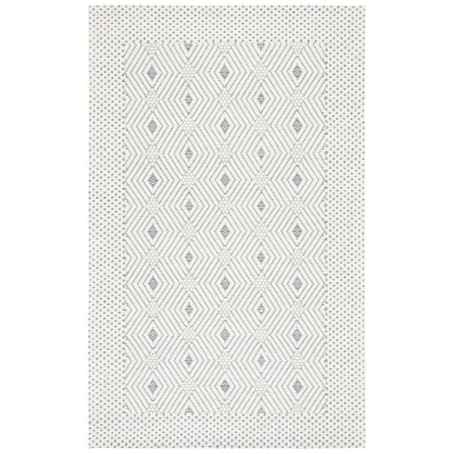 Marbella MRB426 Hand Woven Indoor Accent Rug - Ivory/Grey - 3'x5' - Safavieh