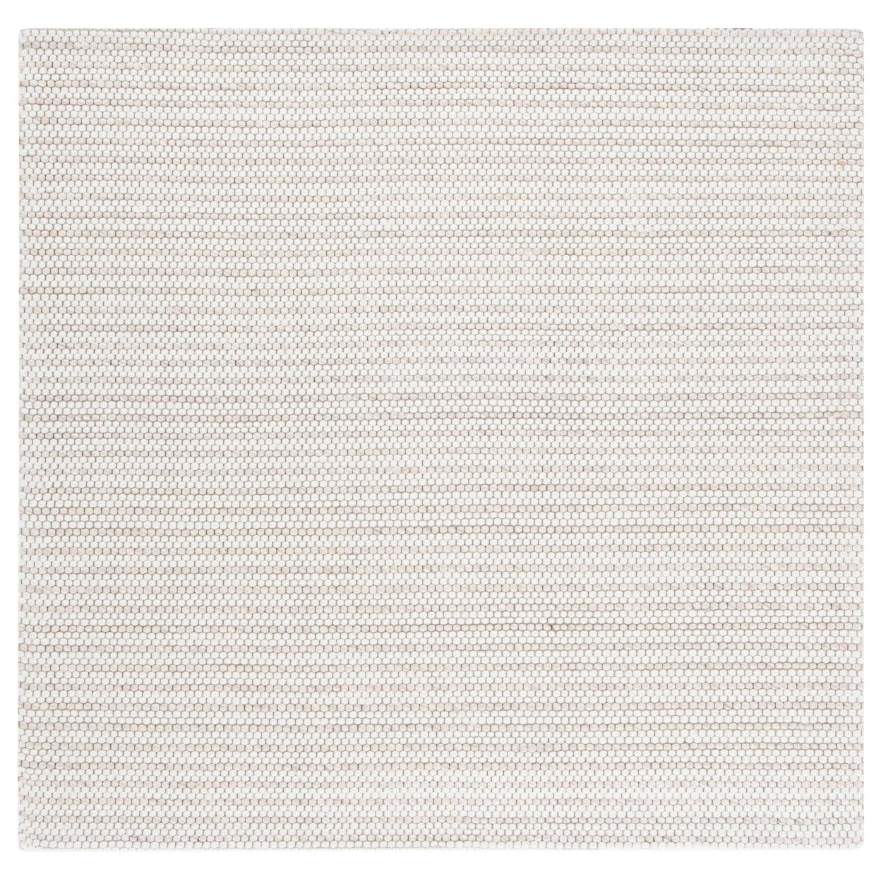Marbella MRB392 Flat Weave Indoor Accent Rug - Light Brown/Ivory - 4'x4' - Safavieh