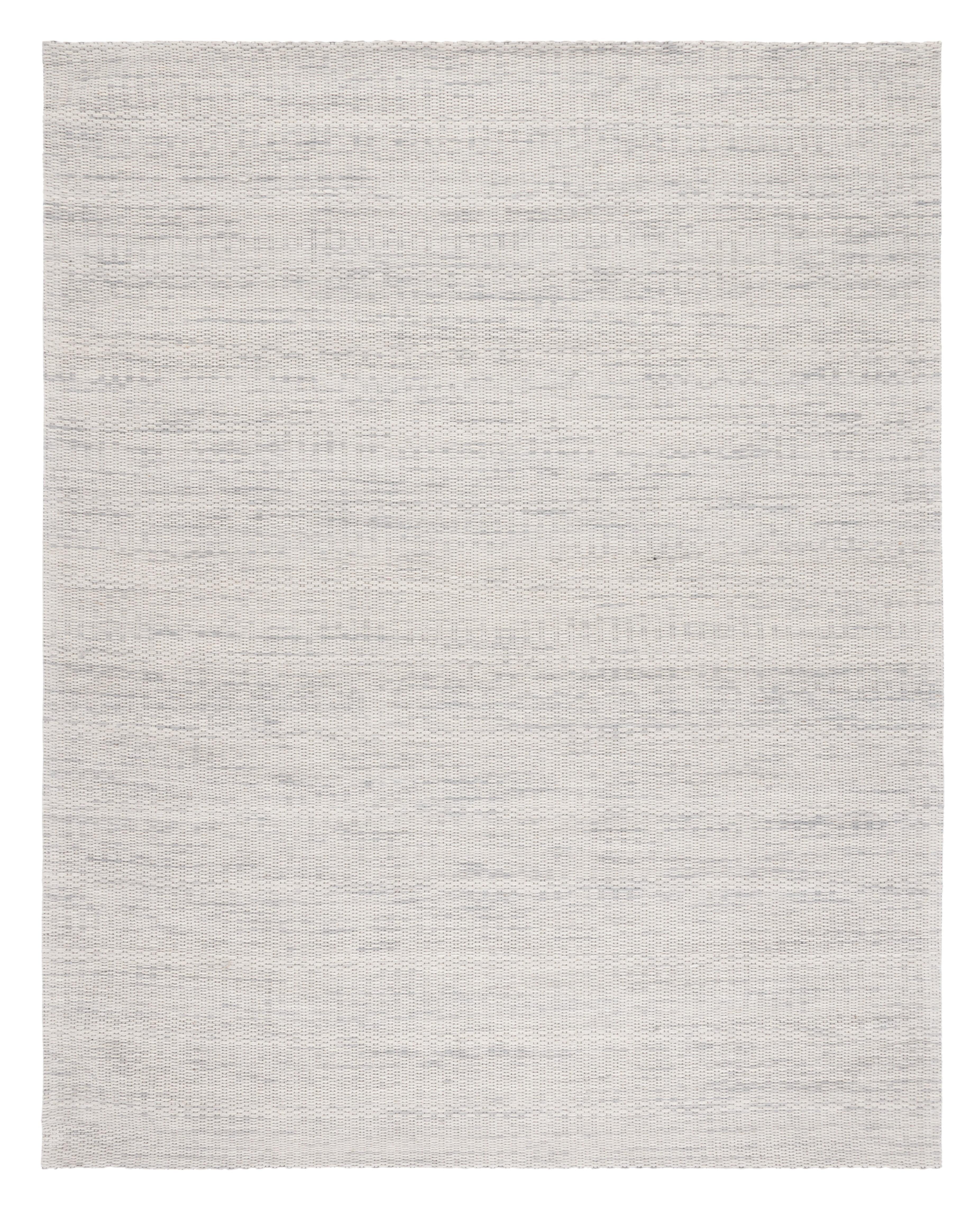 Gray Abstract Wool Flat Woven 8' x 10' Area Rug