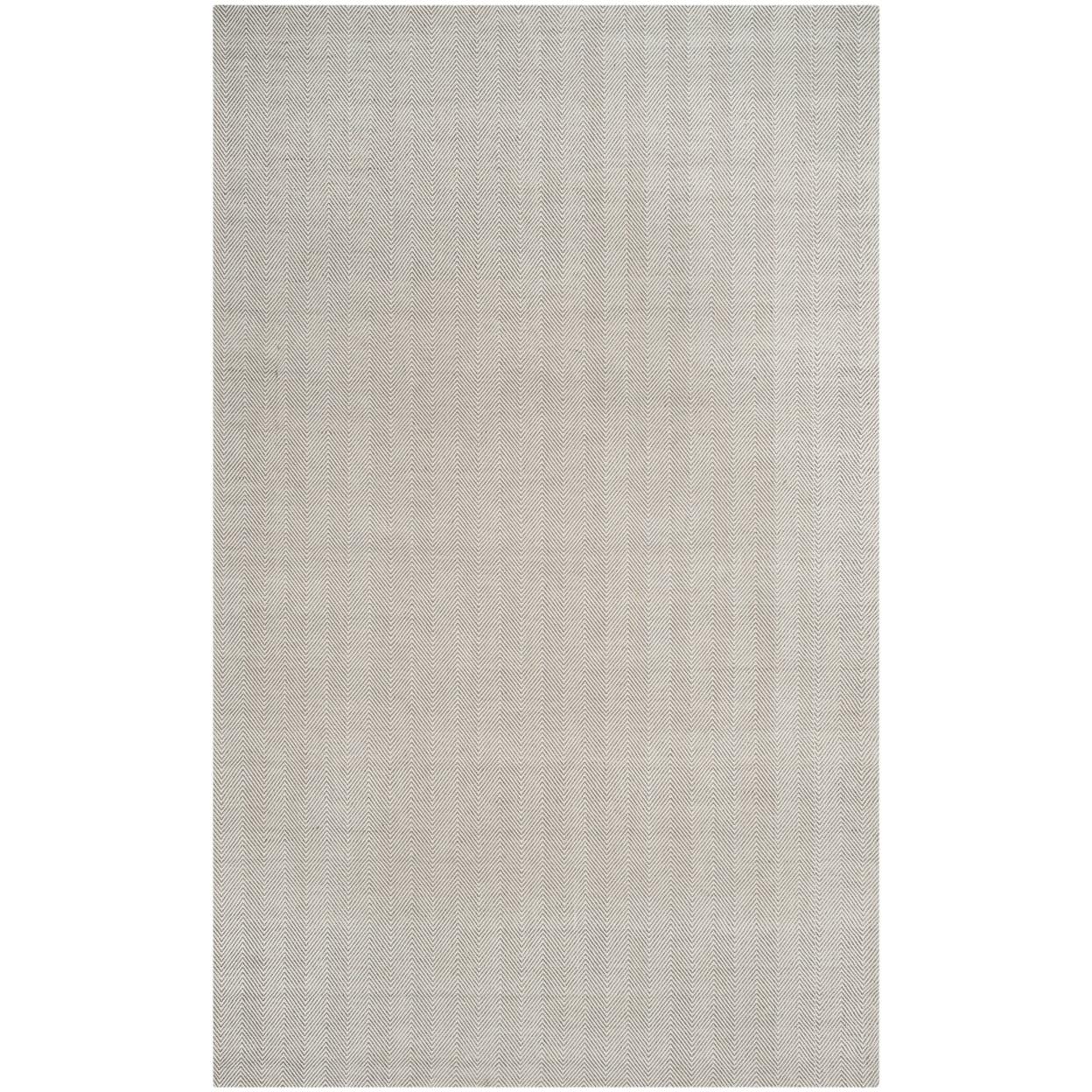 Elegance Light Blue Hand Woven Wool-Blend 5' x 8' Area Rug