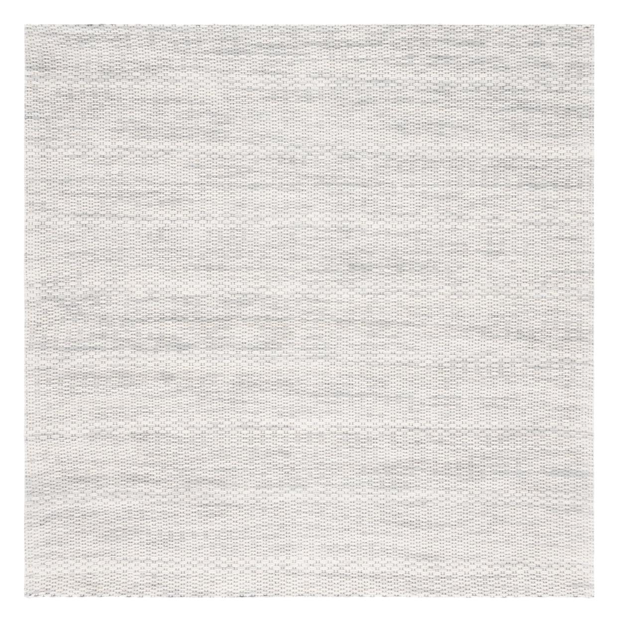 Marbella MRB311 Hand Woven Indoor Area Rug - Light Grey - 6'x6' - Safavieh