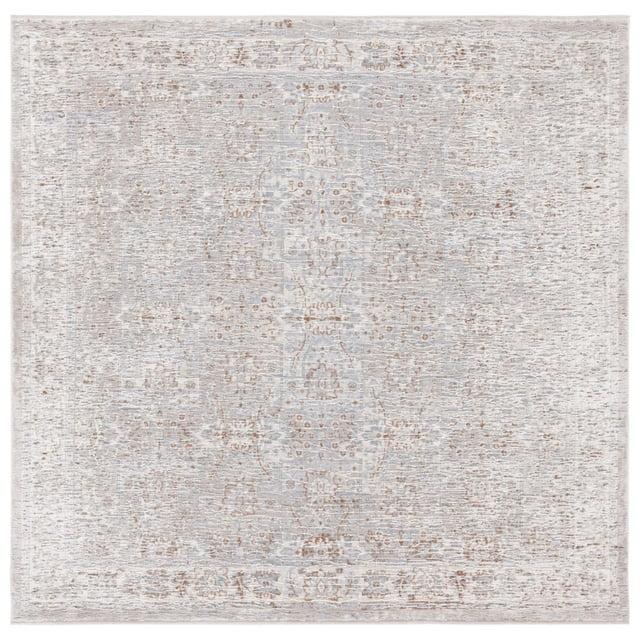 Marmara MRM302 Power Loomed Area Rug - Beige/Blue Rust - 6'7"x6'7" - Safavieh.