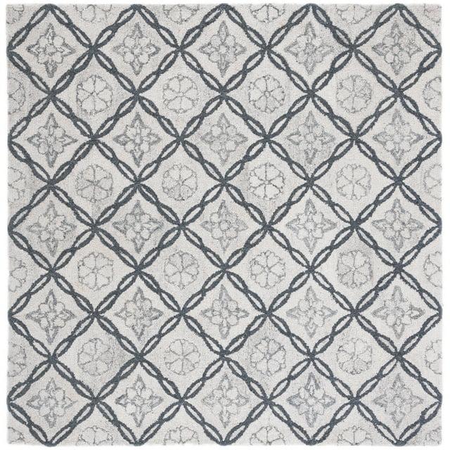 Marquee MRQ118 Hand Tufted Indoor Area Rug - Ivory/Grey - 6'x6' - Safavieh